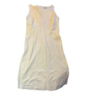 J Crew Butter Yellow Embroidered A‎ Line Dress Size 8